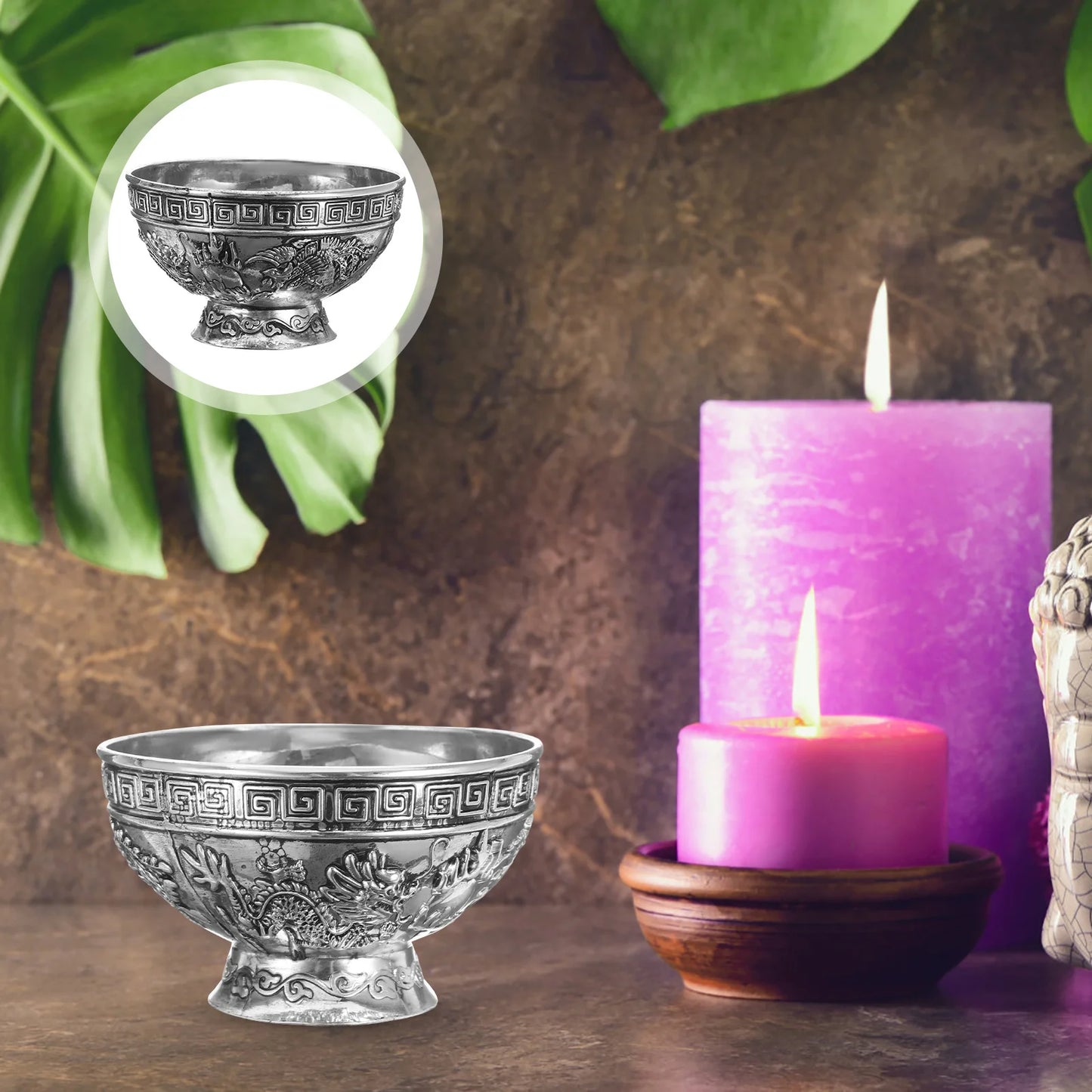 Dragon phoenix offering bowl