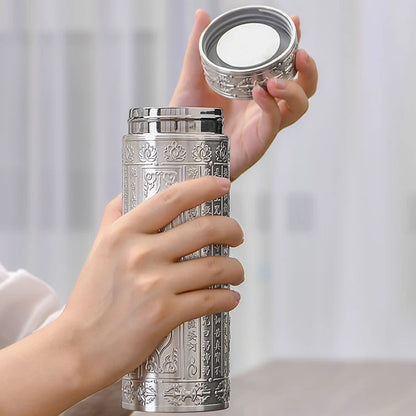 S999 Sterling Silver Leak-Proof Vacuum Bottle