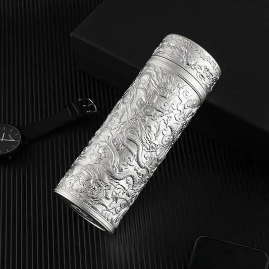 S999 Sterling Silver Leak-Proof Vacuum Bottle