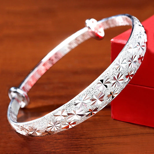 Romantic Gypsophila Star Silver Bracelet