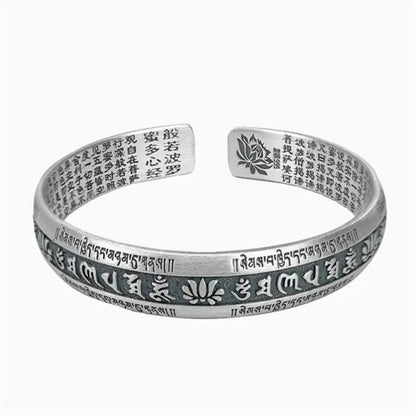 S999 Six-Word Mantra Silver Bracelet