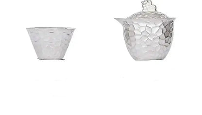 Luxury 999 Pure Silver Gilded Teapot