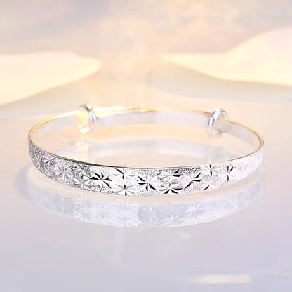 Romantic Gypsophila Star Silver Bracelet